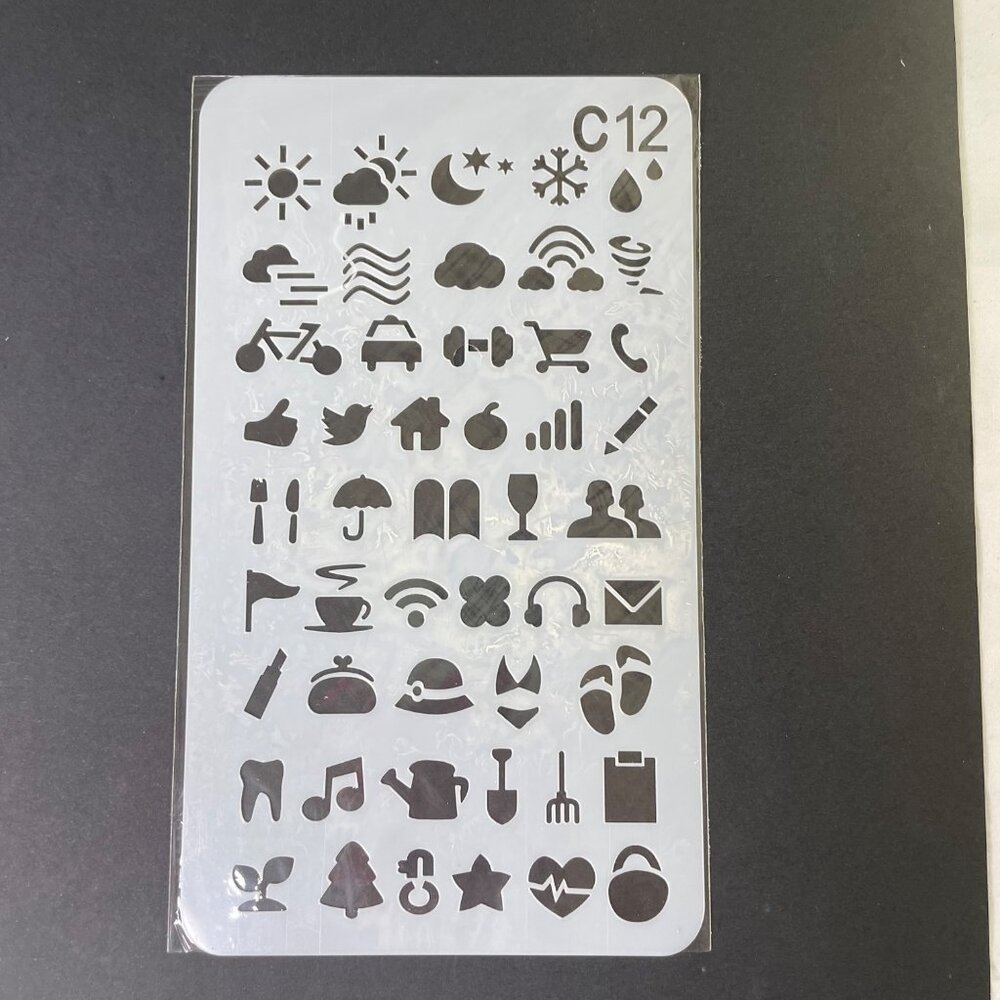 Reusable Art Planner Stencil Weather Activities Gardening u Mixed Media Supplies